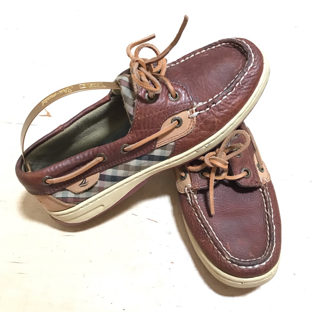 Sperry Top-Sider Brown Leather Boat Shoes Women’s Size 6 Classic Preppy Nautical